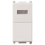 Pulsante 14068.B Vimar Plana 1P NO 10 A 250 V~ + spia per unit di segnalazione diffusore bianco vim