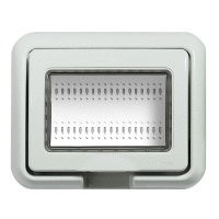 placca stagna IP55 bianca per living light 3 posti 24603N