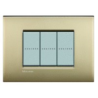 Placca Living Light Air oro satinato LNC4807OF 7P Bticino