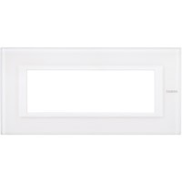 placca axolute HA4806VBB 6P vetro bianco