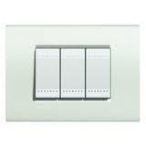 Placca Living Light bianca LNA4807BI  Bticino Quadra 7 posti