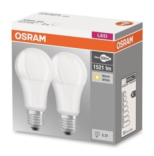 Set da 2 lampadine LED Osram 13W E27 luce calda 2700k equivalente 100w - LED  OSRAM - Cablo24 - Negozio online - Shop E-commerce